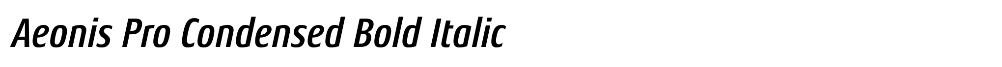 Aeonis Pro Condensed Bold Italic image